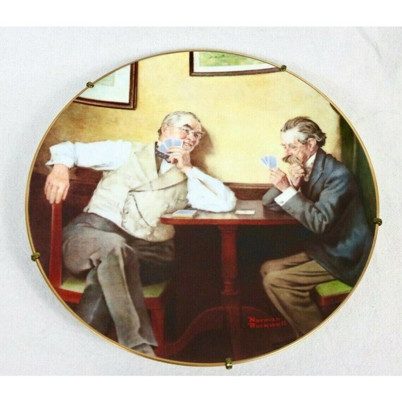 KNOWLES NORMAN ROCKWELL LIMITED EDITION "Best Friends" w Van Hygan & Smythe - Picture 1 of 4